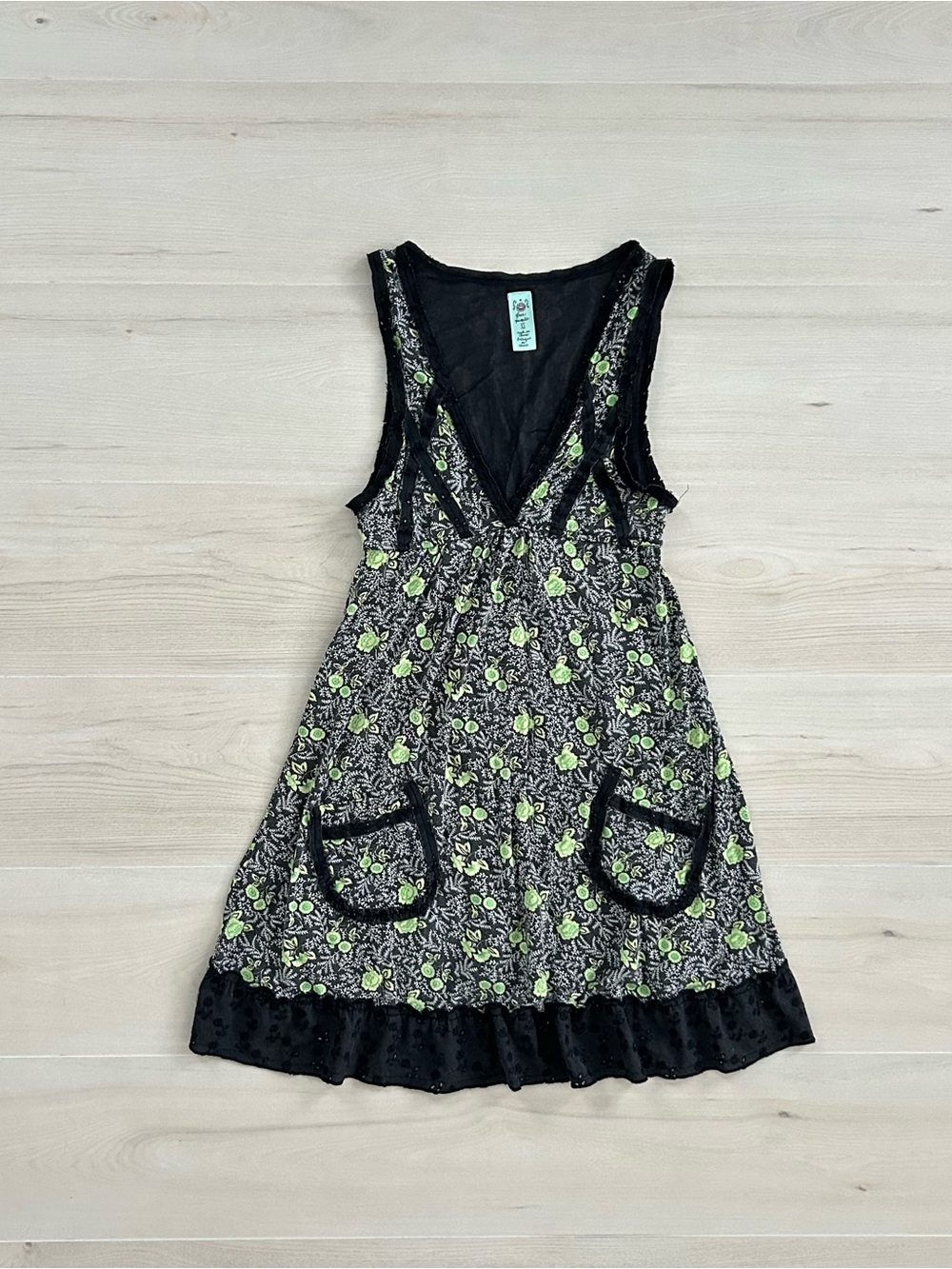 vintage free people floral babydoll dress